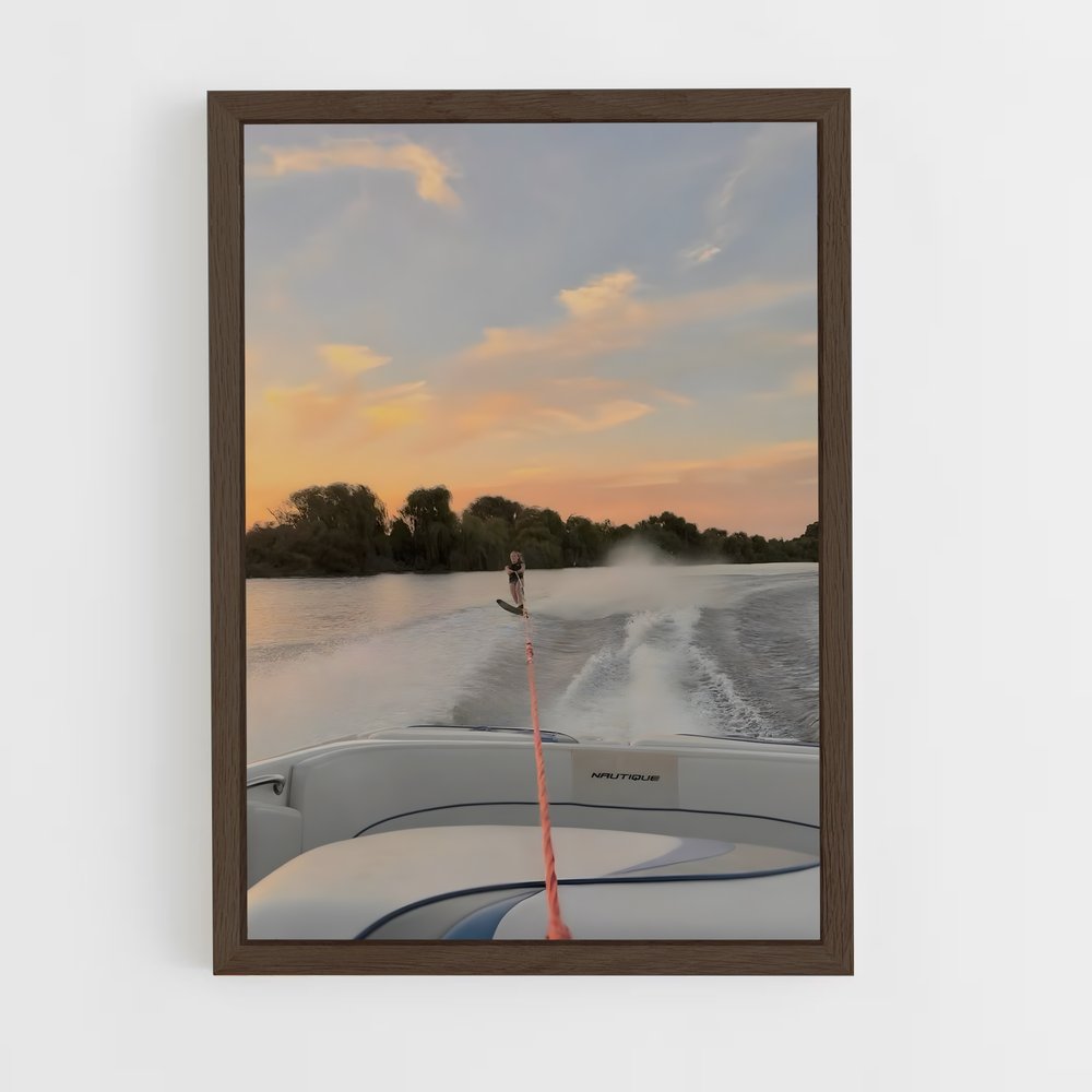 Poster Reflets d'Aube – affiche Ski nautique (vue 5)